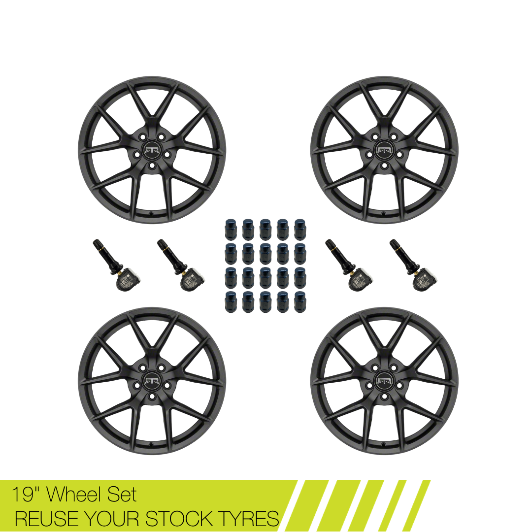RTR Mustang Tech 5 Satin Charcoal 19" - Wheel Set