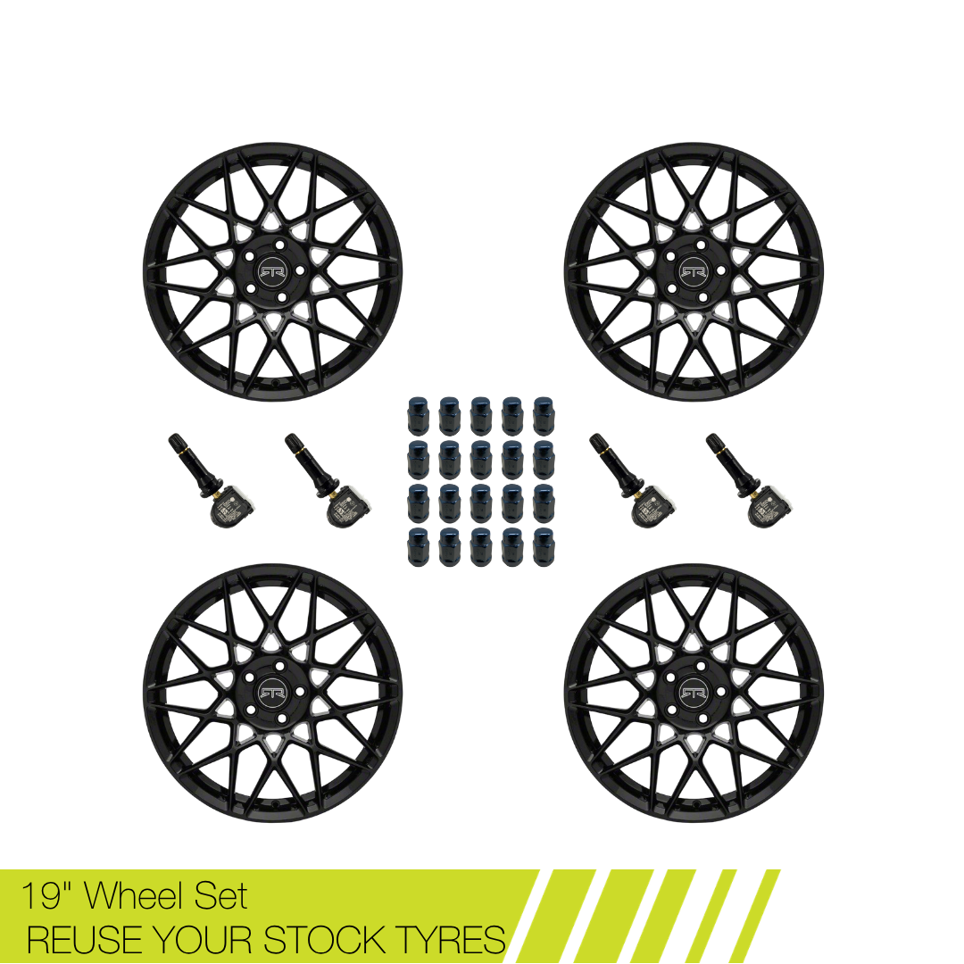 RTR Mustang Tech Mesh Gloss Black 19" - Wheel Set