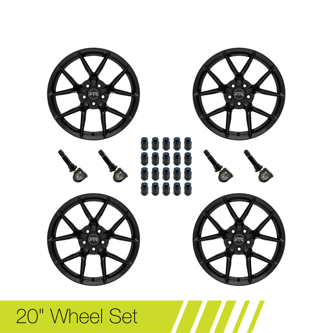 RTR Mustang Tech 5 Gloss Black 20" - Wheel Set