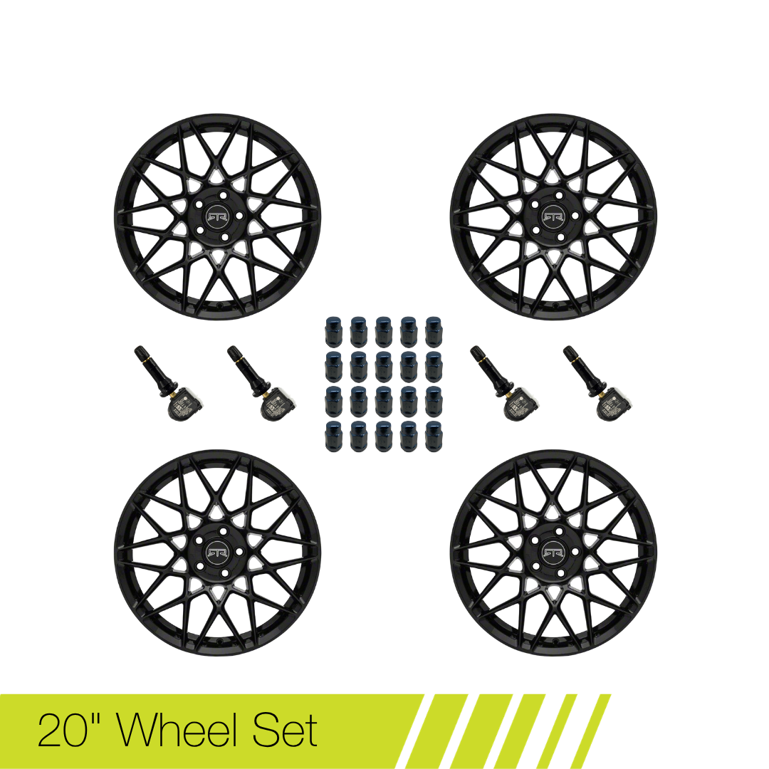 RTR Mustang Tech Mesh Gloss Black 20" - Wheel Set