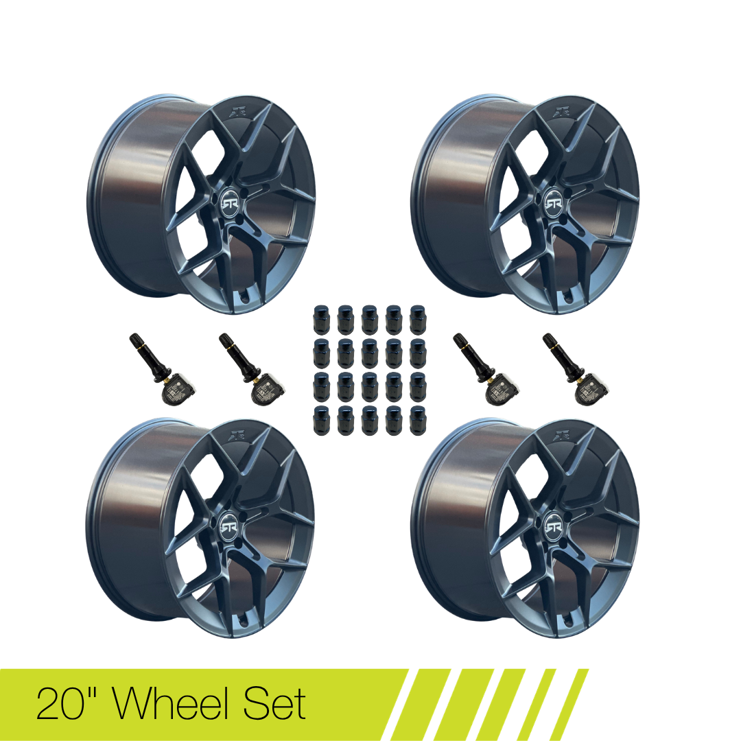 RTR Mustang Aero 5 Satin Black 20" - Wheel Set